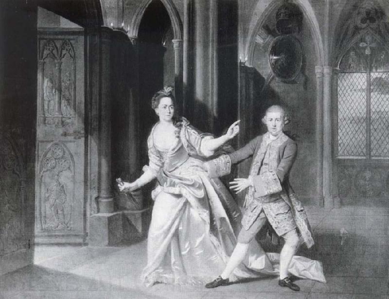 Johann Zoffany David Garrick as Macbeth and Hannah Pritchard as Lady Macbeth France oil painting art
